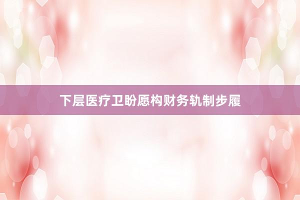 下层医疗卫盼愿构财务轨制步履